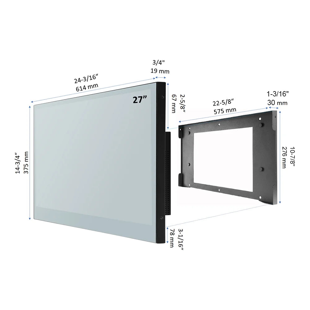 Elecsung 27 inch Smart LED Bathroom TV WiFi Waterproof Bluetooth T628