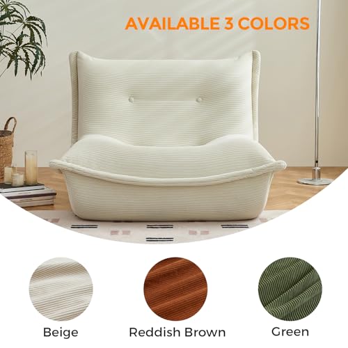 Giant Bean Bag Chair Sofa with Memory Foam for Adults and Kids, Caramel X927258
