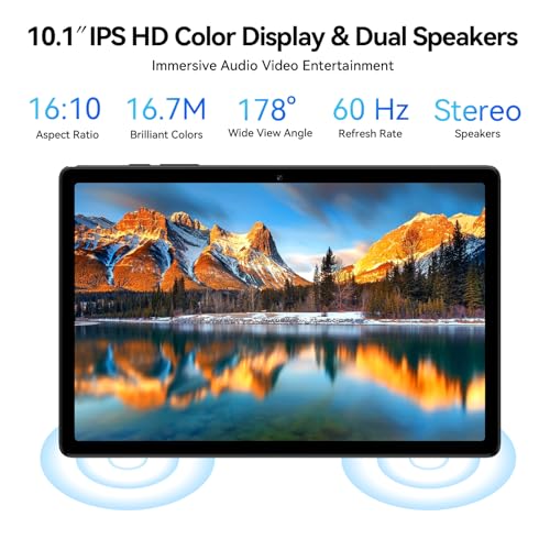 10 Inch Android 15 Tablet with SIM Card Slot, 4G Cellular, Octa-Core, 12GB+64GB B803