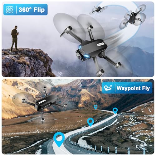 Foldable 2K HD FPV Drone with Brushless Motor for Adults U5487