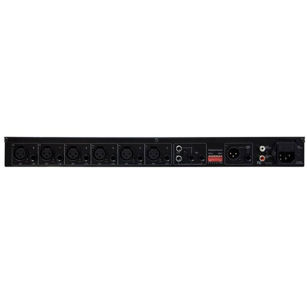 Monoprice 8-Channel 1U Rack Mixer with Phantom Power V327096