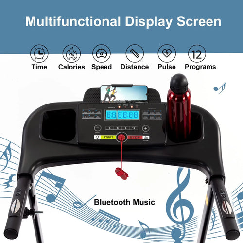 2.5HP Folding Incline Treadmill with Bluetooth for Home X81042