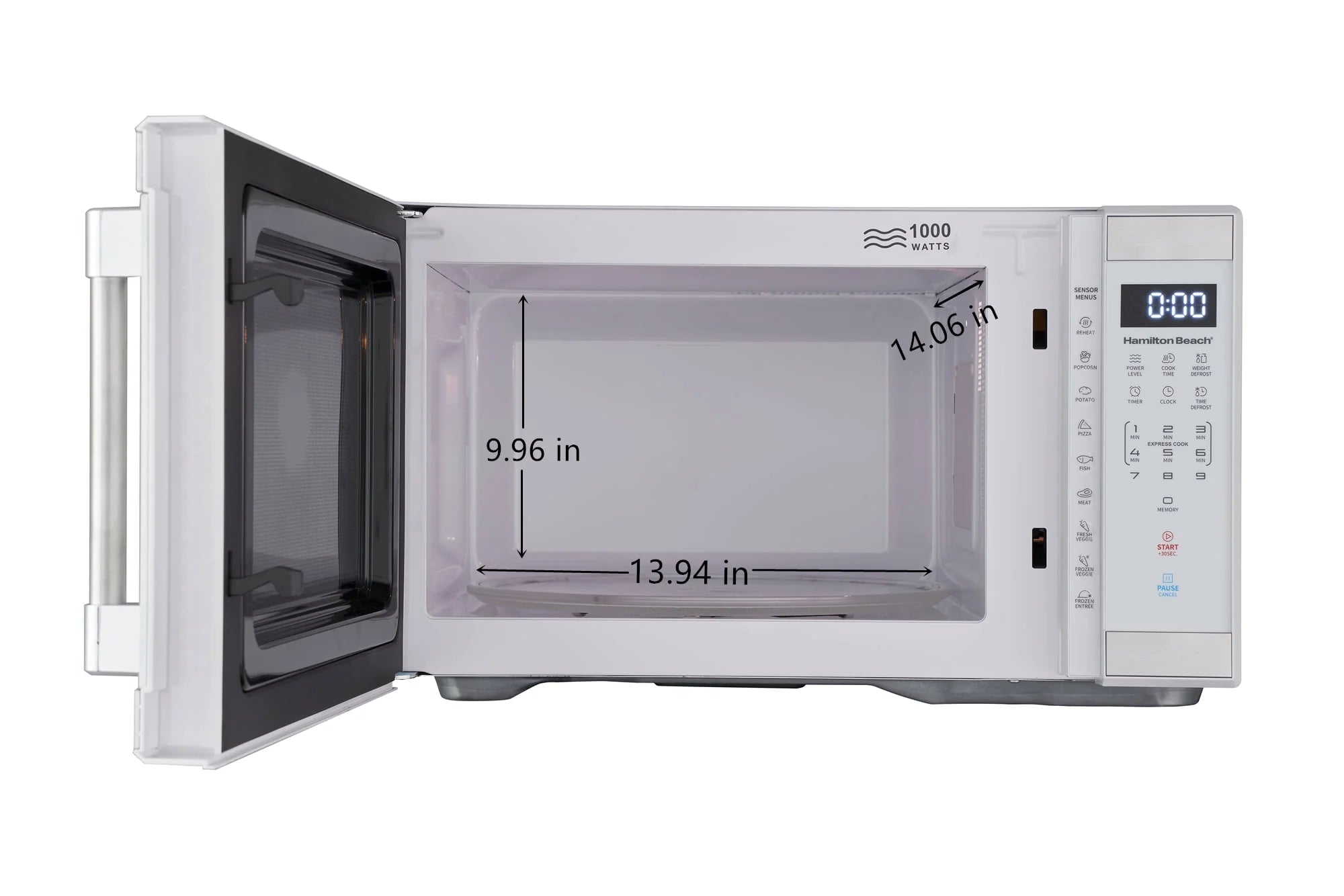 Hamilton Beach 1.1 cu ft Countertop Microwave Oven Stainless Steel U764319