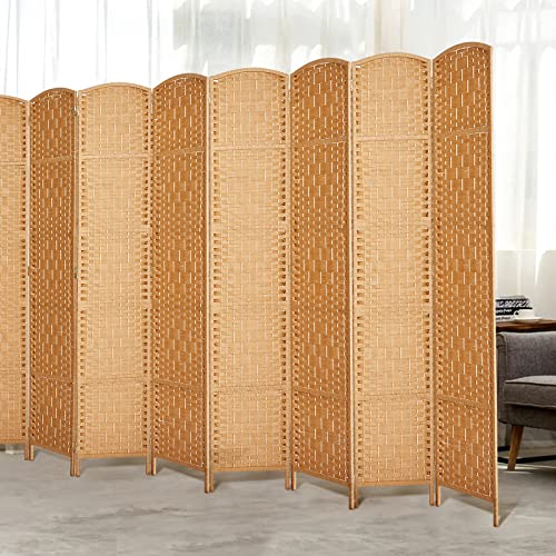 Rose Home Fashion 6 ft Tall Room Divider 4 Panel Folding Privacy Screen, Dark Coffee C8634