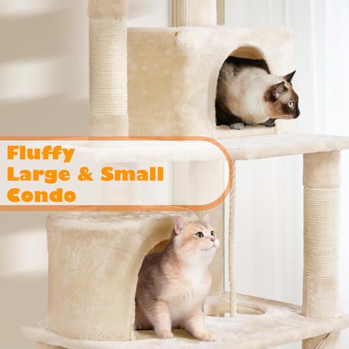Yaheetech 62.5in Cat Tree with Platform & Hammock, Dark Gray L747397