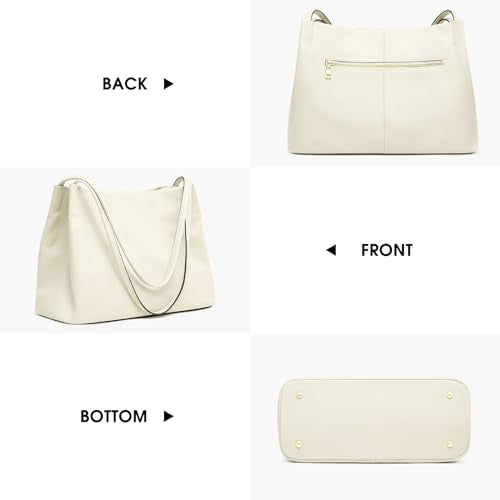 Kattee Leather Tote Bag for Women, Casual Shoulder Hobo Purse with Magnetic Snap Closure U606