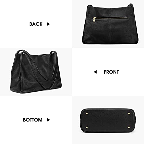 Kattee Leather Tote Bag for Women, Casual Shoulder Hobo Purse with Magnetic Snap Closure U606