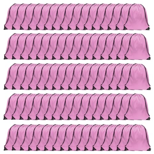 GoodtoU 40 Pack Drawstring Backpacks Waterproof Nylon Cinch Bags for School Gym N792