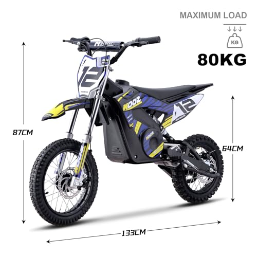 MotoTec 36v 1000w Electric Dirt Bike Blue K48878