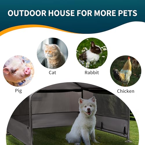 Dog Tent Outdoor Extra Large Waterproof Shade Shelter for Pets, Gray I68919