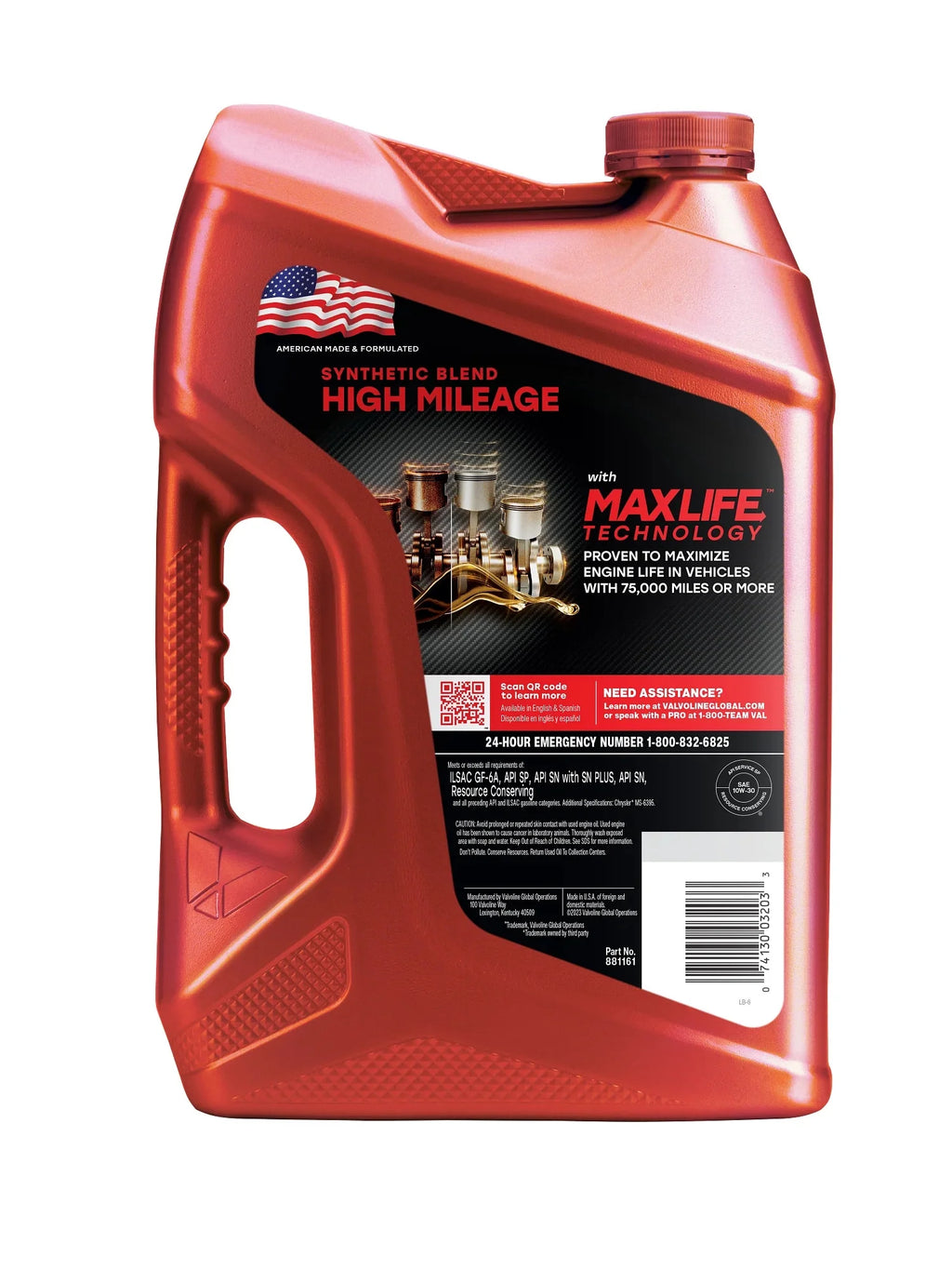 Valvoline High Mileage with MaxLife Technology Motor Oil 10W-30 F648300