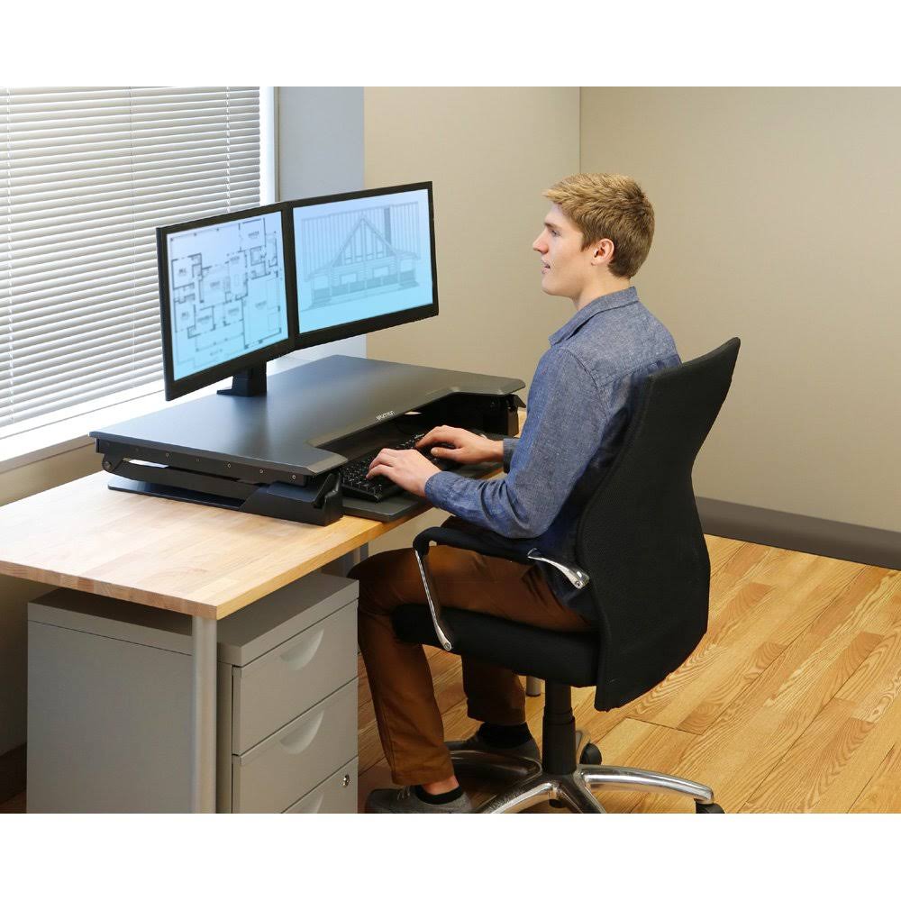 Ergotron WorkFit Sit-Stand Desktop Workstation, Black V268517