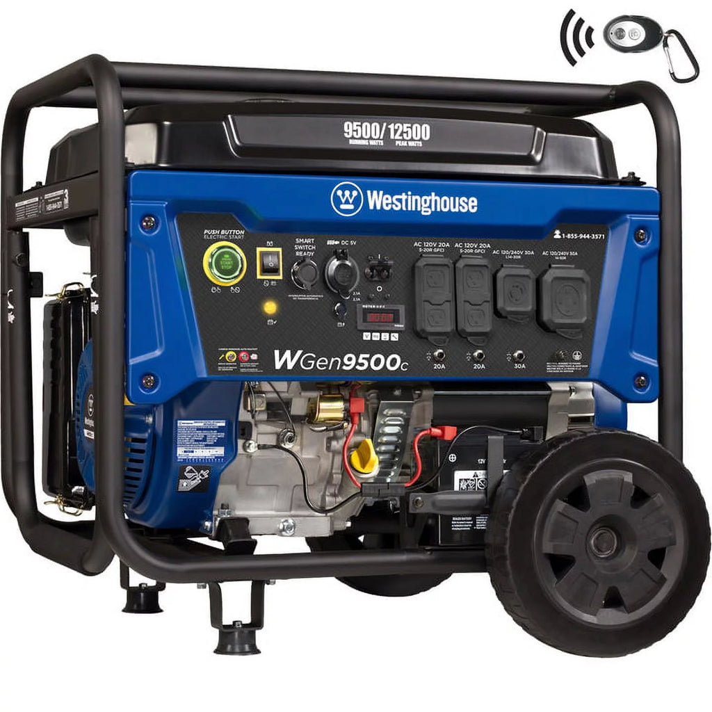 Westinghouse 12,500 Peak Watt Dual Fuel Portable Generator, Gas/Propane Y811