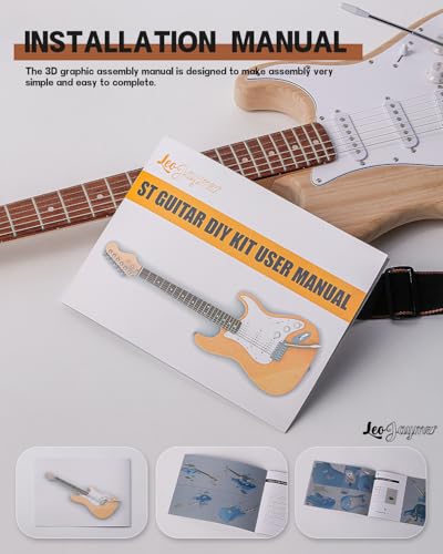 Leo Jaymz DIY Single Cut Electric Guitar Kit Mahogany Rosewood B148