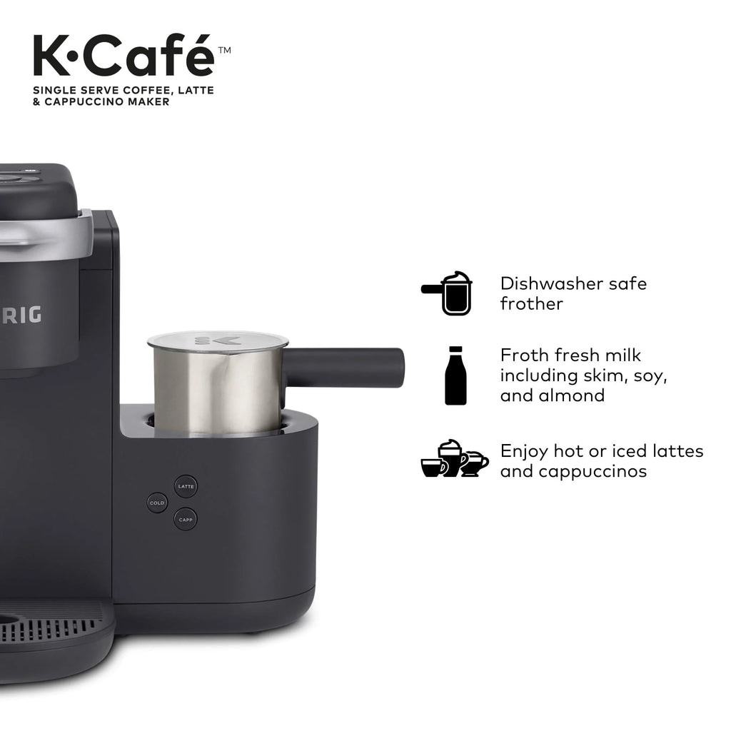 Keurig K-Cafe Single Serve K-Cup Coffee, Latte and Cappuccino Maker, Dark Charcoal G39691
