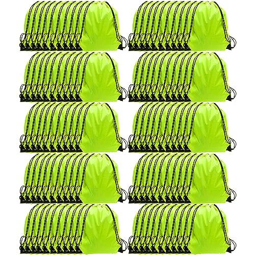 GoodtoU 40 Pack Drawstring Backpacks Waterproof Nylon Cinch Bags for School Gym N792