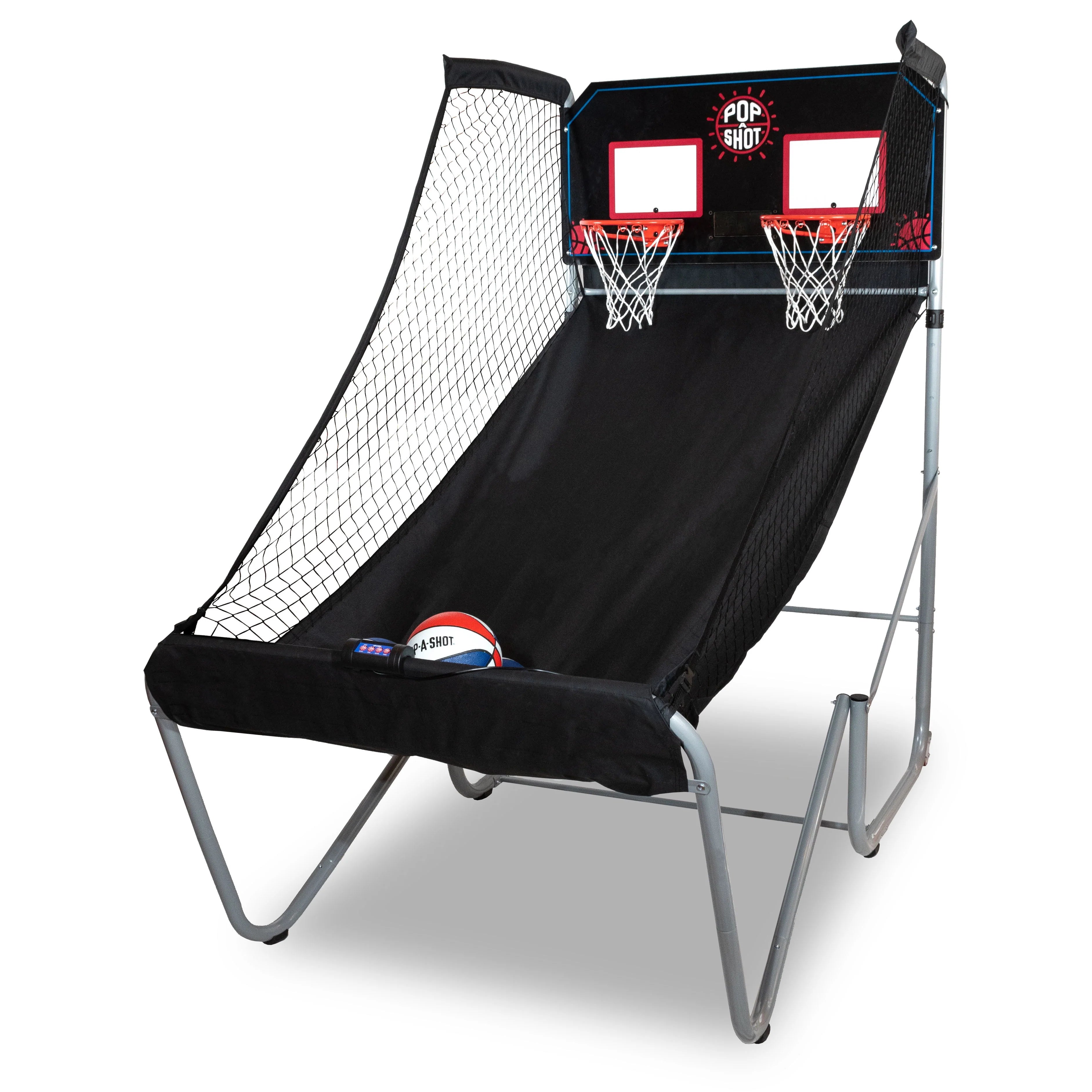 Pop-A-Shot Official Dual Shot Basketball Arcade Game - Black, Foldable, Adjustable Height F5605