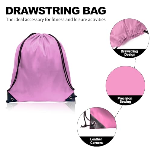 GoodtoU 40 Pack Drawstring Backpacks Waterproof Nylon Cinch Bags for School Gym N792