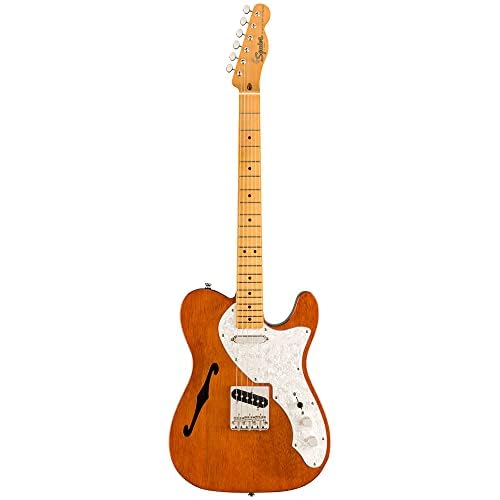Squier Classic Vibe 70s Thinline Telecaster Electric Guitar Natural Maple Fingerboard W3907