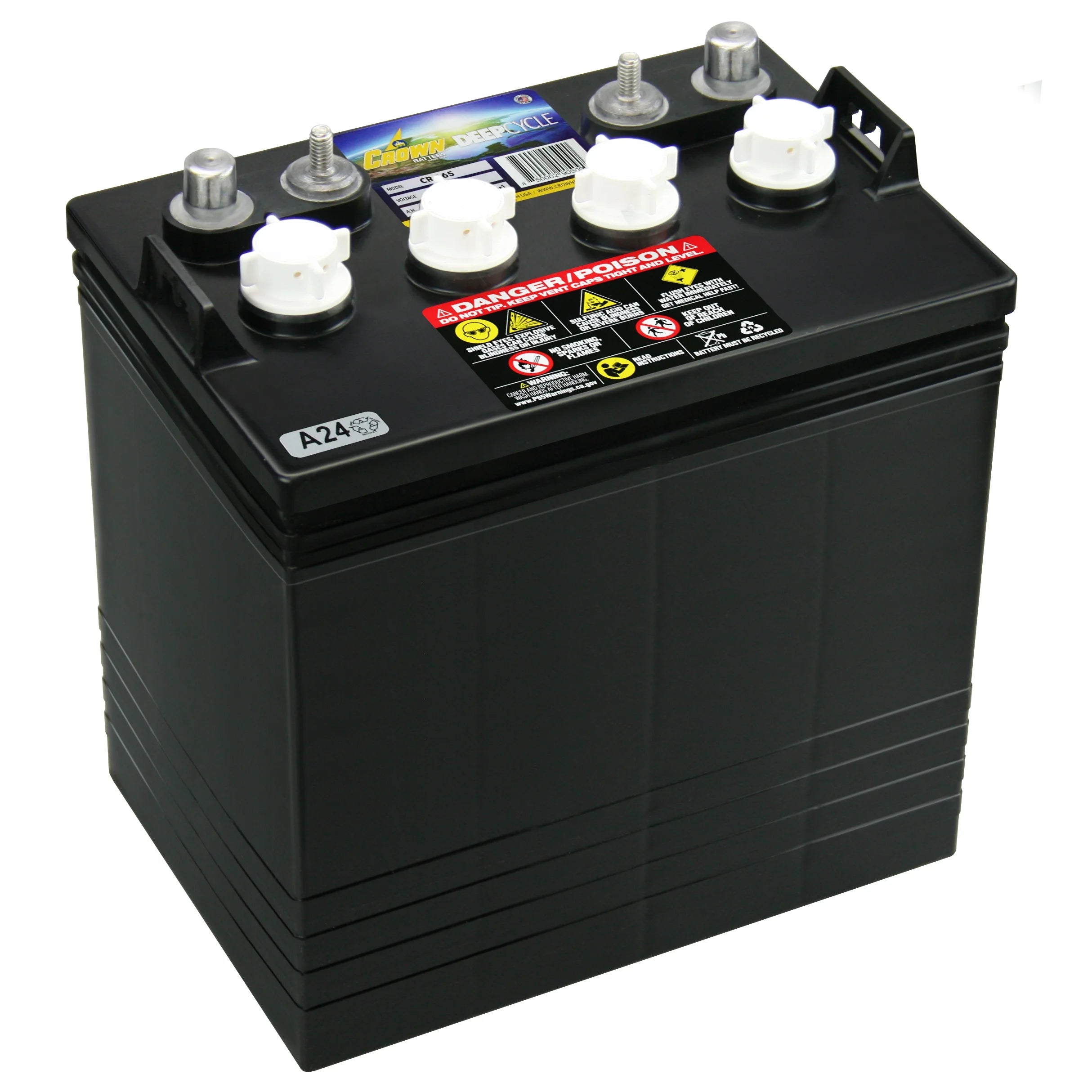 Crown CR-165 8V Deep-Cycle Flooded Battery M779