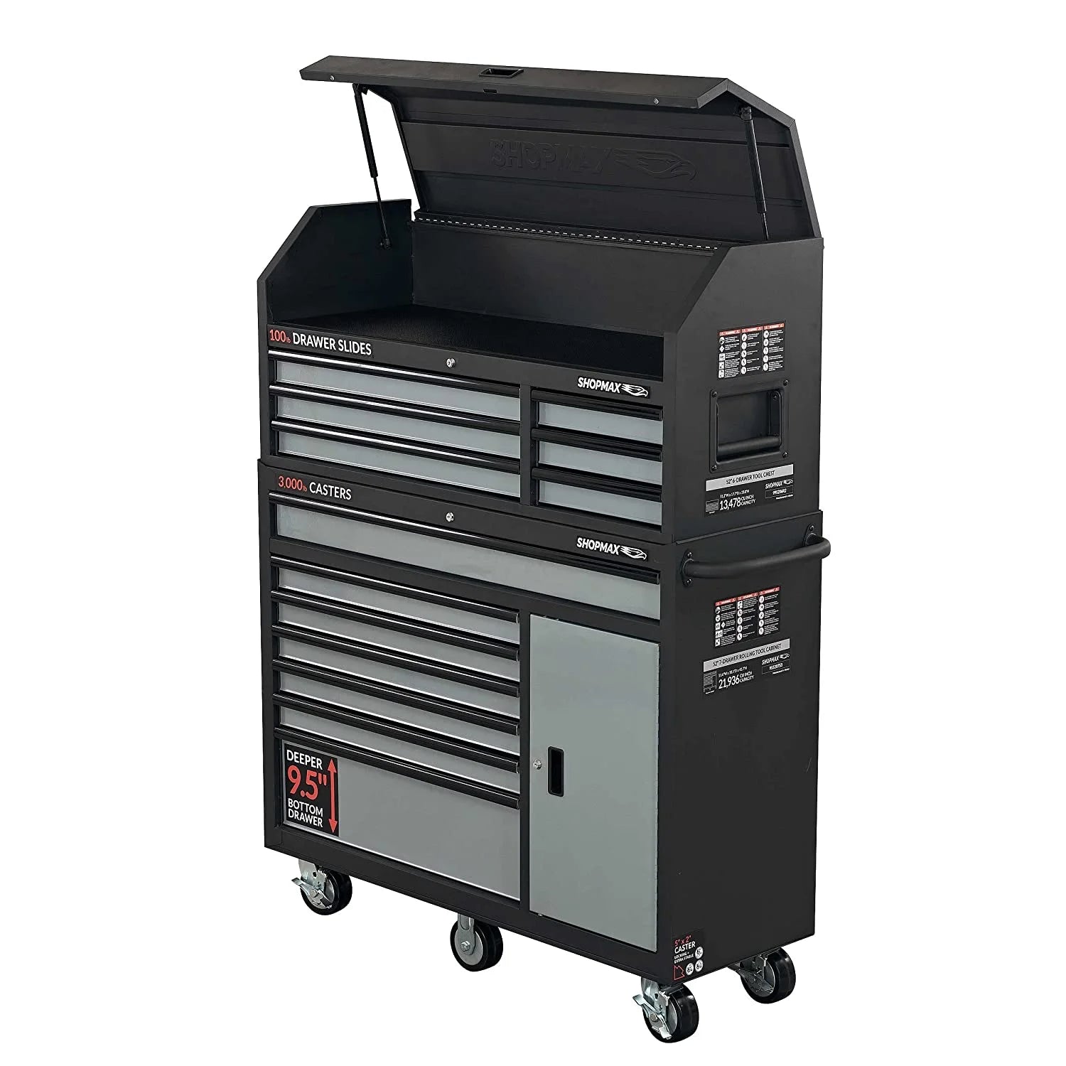 52 in. 13-Drawer Tool Chest and Rolling Cabinet Combo I72078