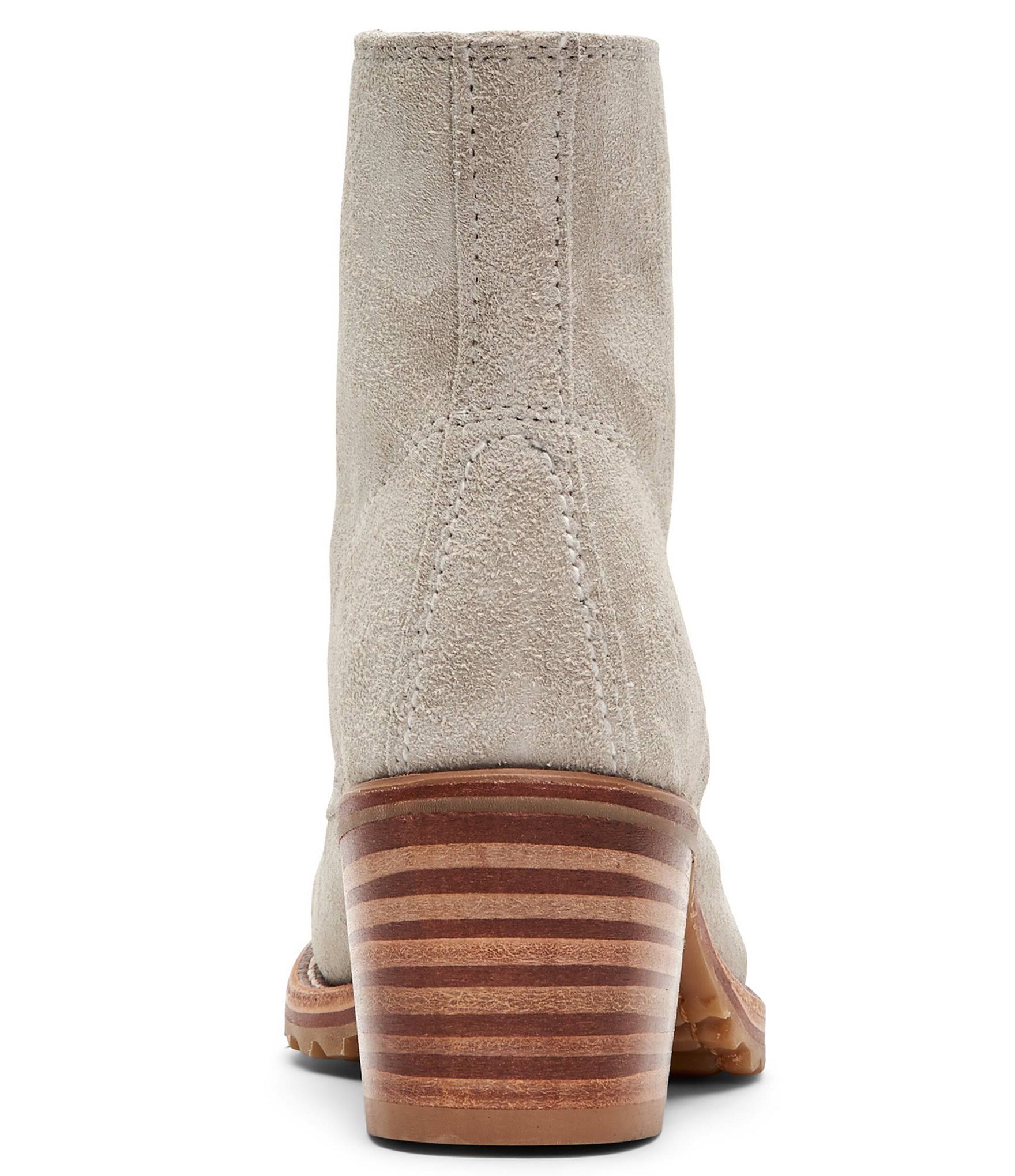 Frye Sabrina 6g Lace Up Boots White Sky Y150