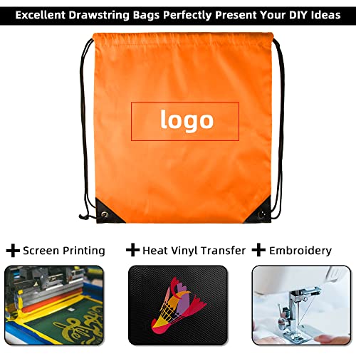 GoodtoU 40 Pack Drawstring Backpacks Waterproof Nylon Cinch Bags for School Gym N792