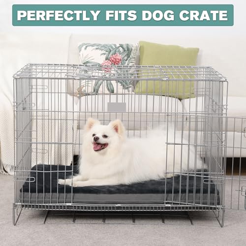 Vonabem Waterproof Dog Bed Large Medium Sized Dogs Outdoor Orthopedic Crate Pad Washable Gray 35"x22" C409