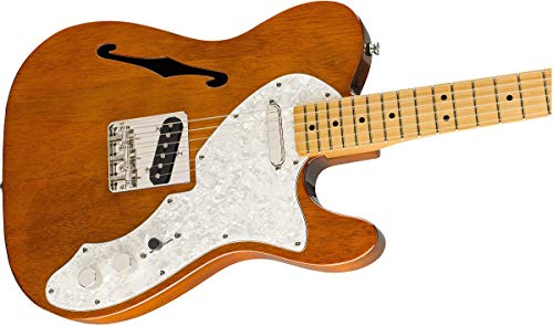 Squier Classic Vibe 70s Thinline Telecaster Electric Guitar Natural Maple Fingerboard W3907