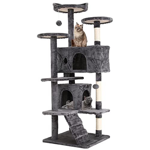 ASHY 54in Cat Tree with Scratching Post for Indoor Cats I993
