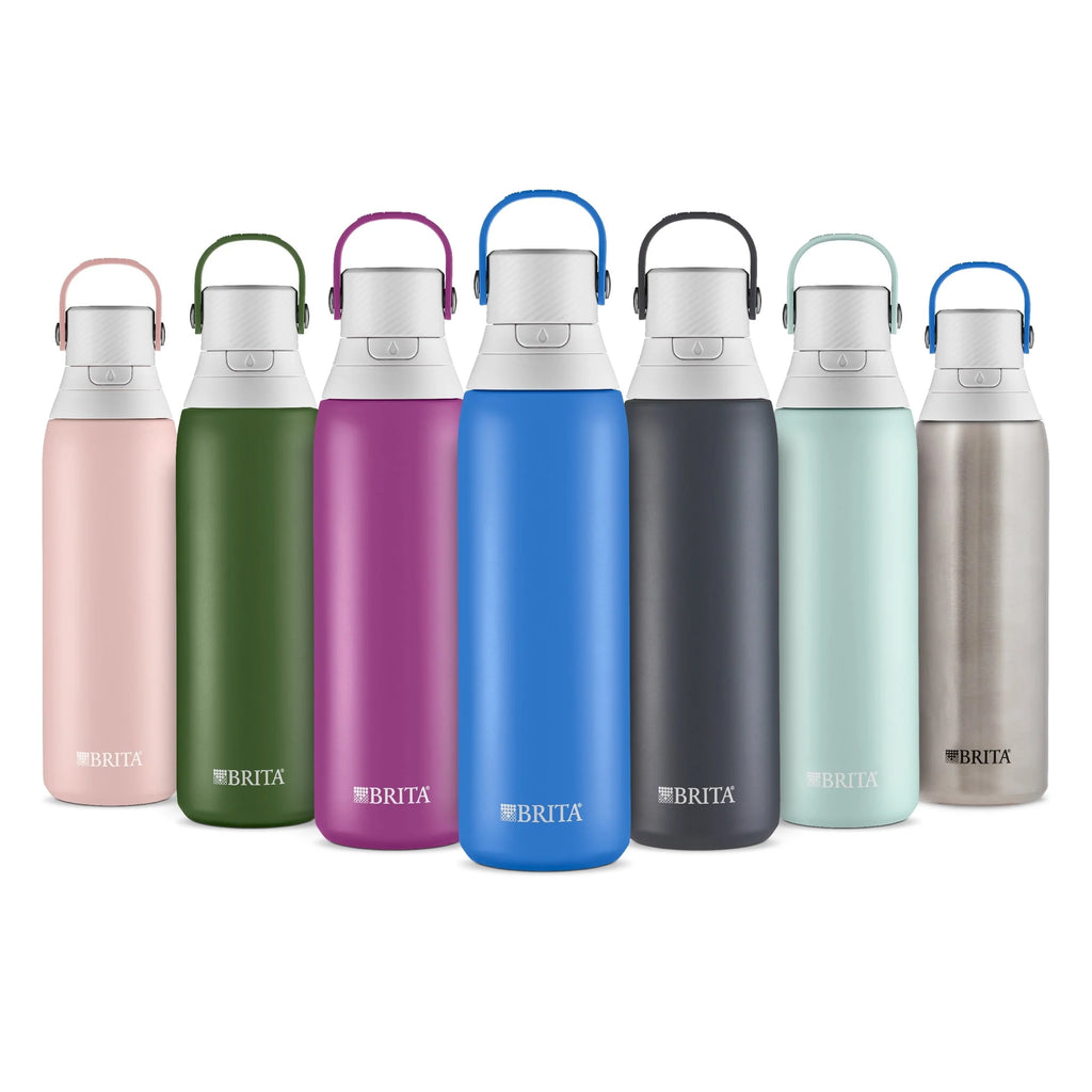 Brita 20 oz Stainless Steel Filtered Insulated Water Bottle with Straw K393612