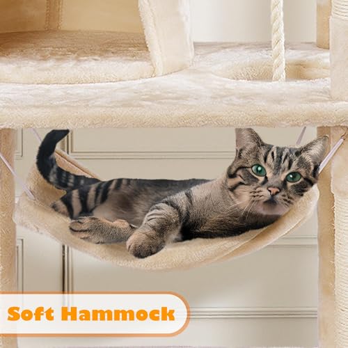 Yaheetech 62.5in Cat Tree with Platform & Hammock, Dark Gray L747397