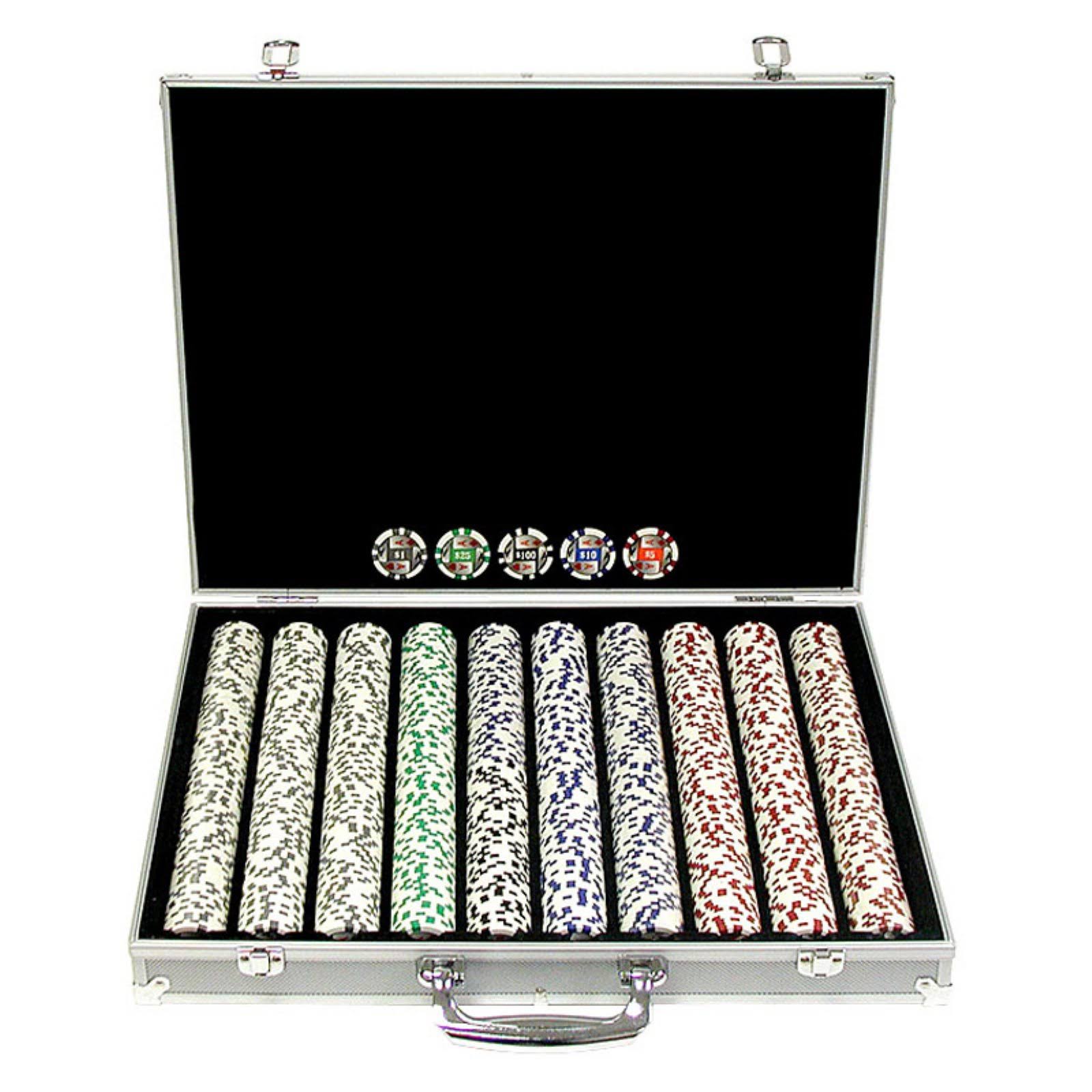 Trademark Poker 1000 11.5 Gram 4 Aces Chip Set with Aluminum Case