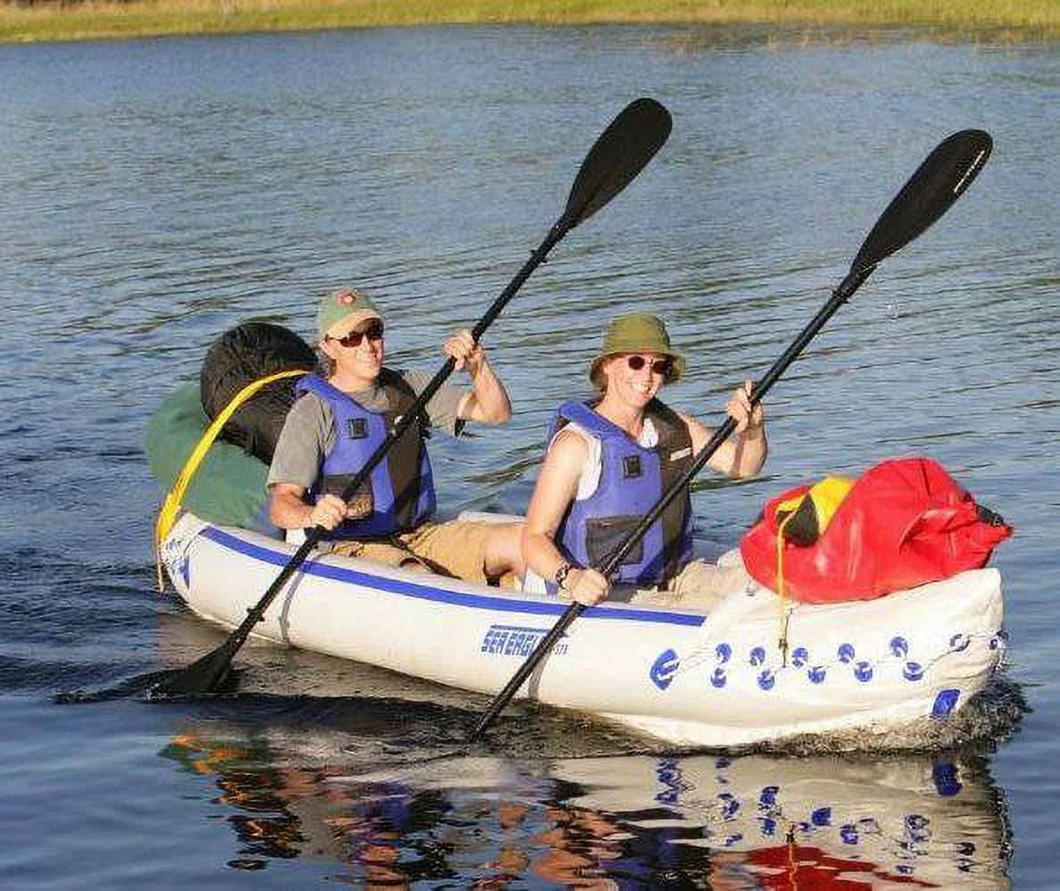 Sea Eagle 370 Deluxe 2 Person Inflatable Sport Kayak with Paddles J848