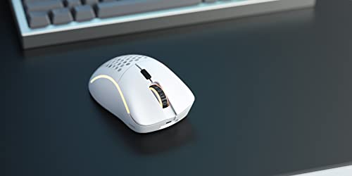 Glorious Gaming Model D 2 Wireless Ergonomic Mouse, 66g, White V612
