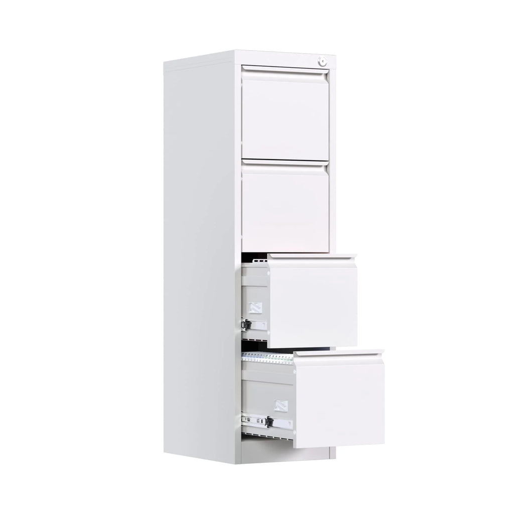 SUPEER 4 Drawer File Cabinet with Lock, Metal Vertical Storage, Black E499
