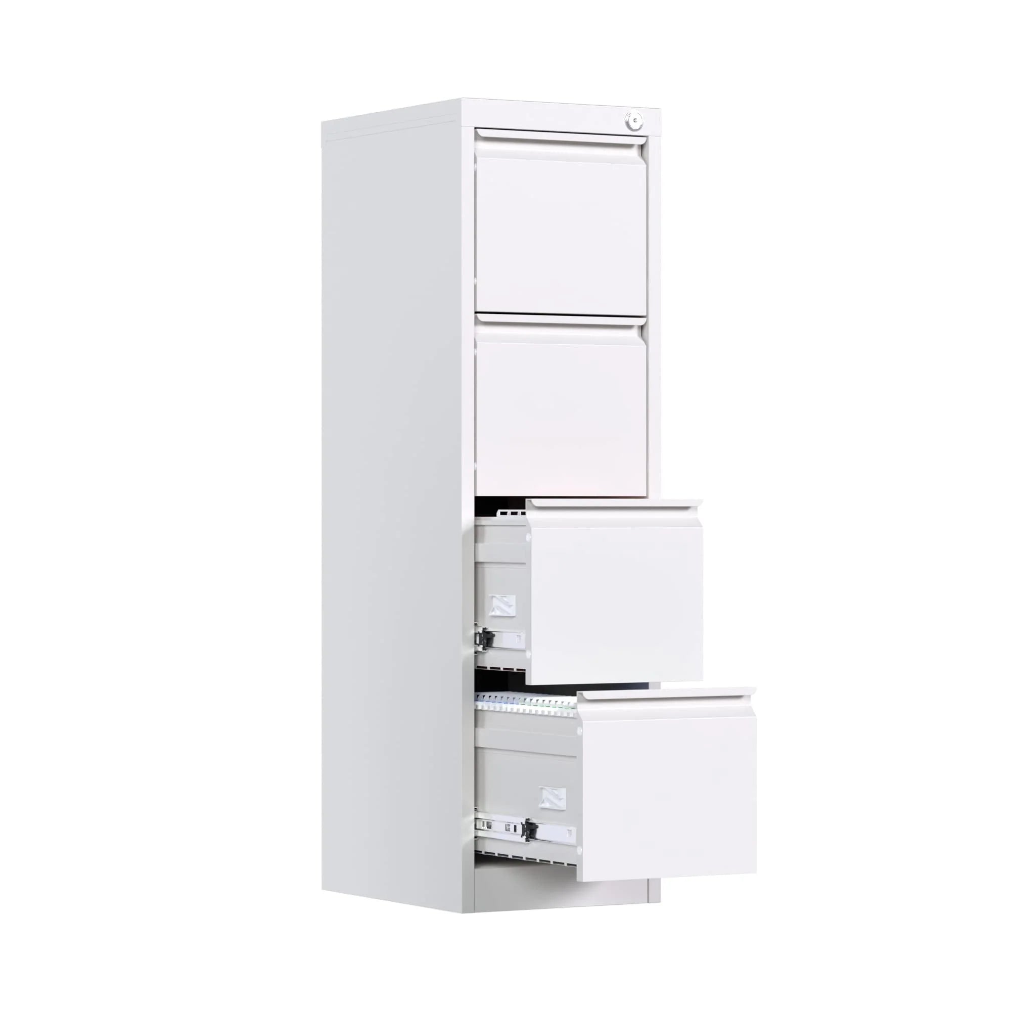 SUPEER 4 Drawer File Cabinet with Lock, Metal Vertical Storage, Black E499