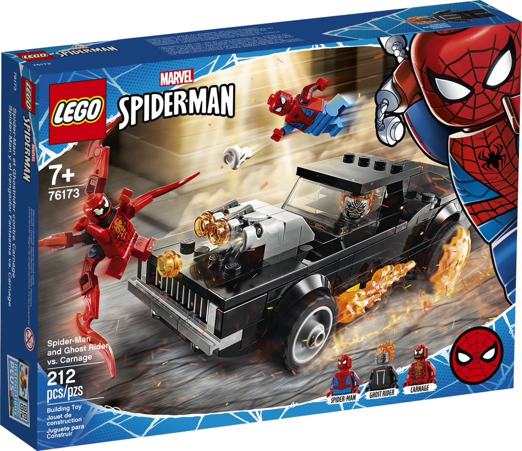 LEGO Marvel Spider-Man Spider-Man and Ghost Rider vs. Carnage 76173 Building Toy G9506