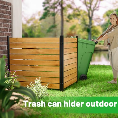 Wooden Privacy Fence Screen 2 Panels 42" H x 40" W Outdoor AC Cover L8762