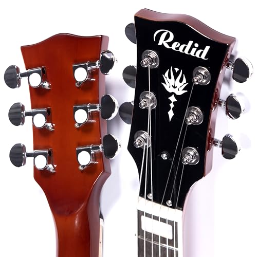 Redid Semi-Hollow Body Electric Guitar RD-100 with F-Hole, Maple Neck, Humbucker Pickups G2932
