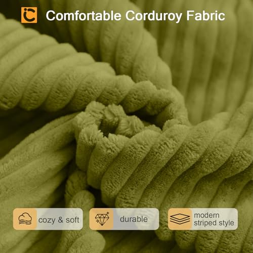 COMAX Folding Sofa Bed Convertible Chair Bed Corduroy 3-in-1 Floor Couch, Dark Grey E940