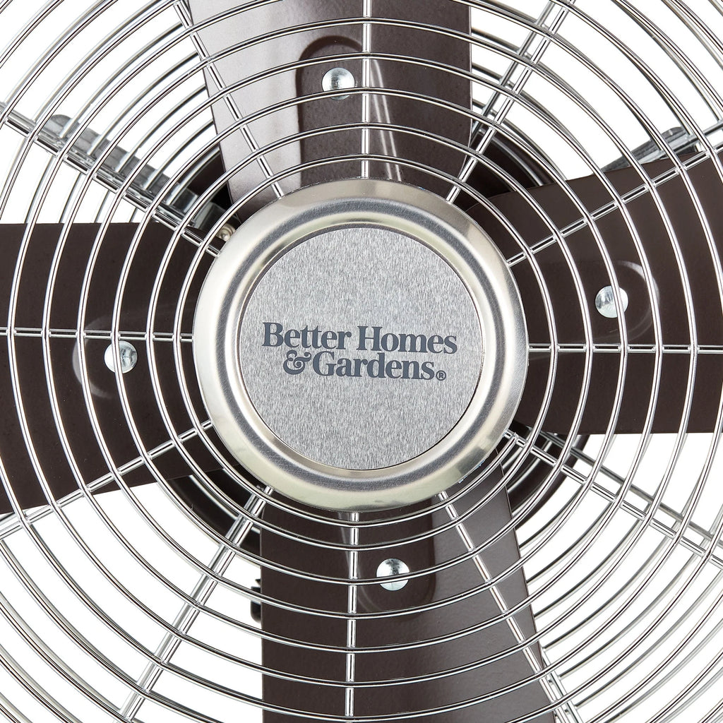 Better Homes & Gardens 16 inch Adjustable Oscillating Metal Stand Fan, Red O2097