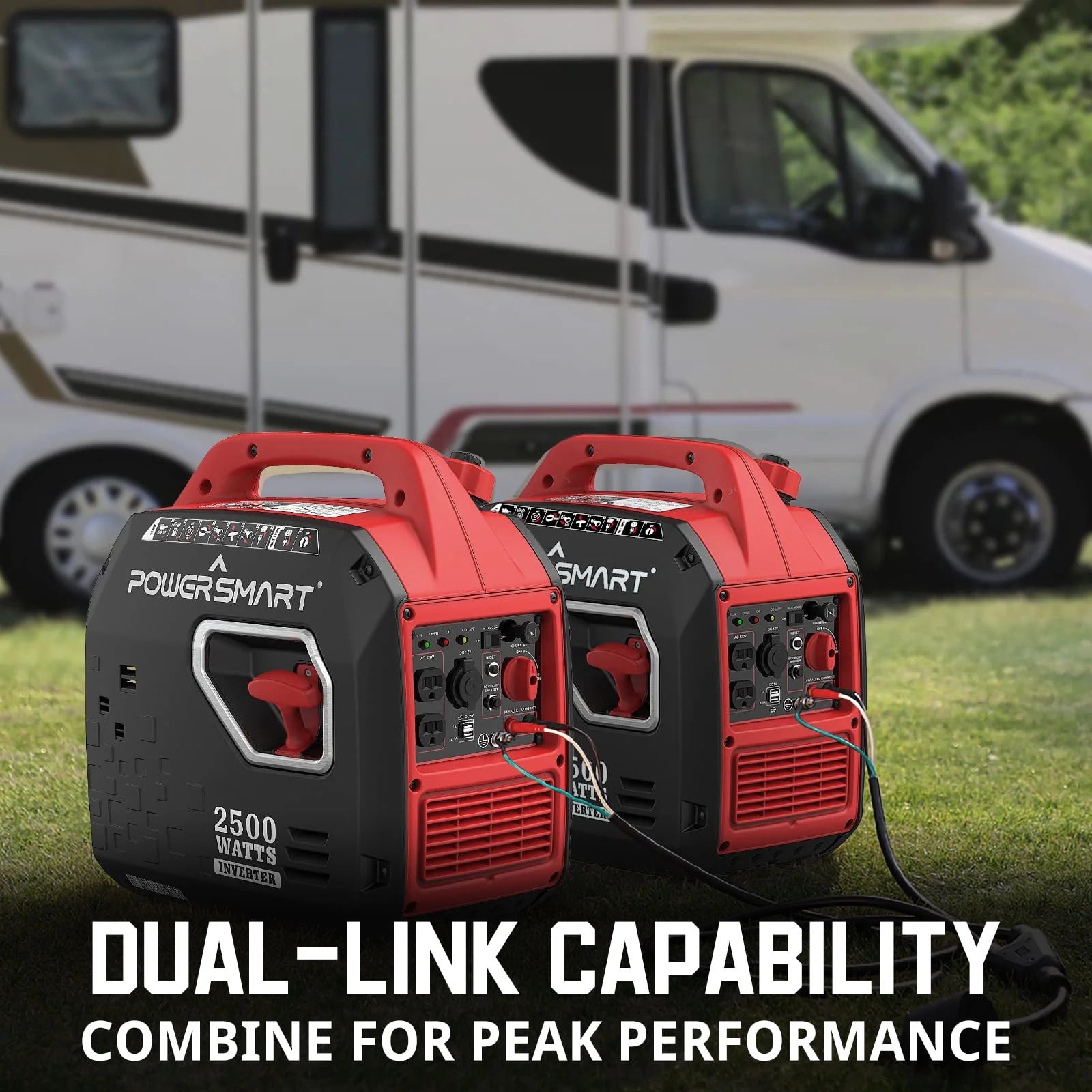 PowerSmart 2500W Portable Inverter Generator for Camping B8626