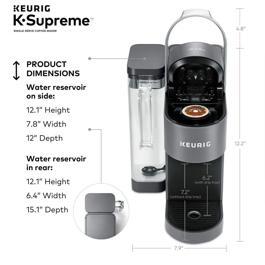 Keurig® K-Supreme Single Serve K-Cup Pod Coffee Maker, Gray N1912