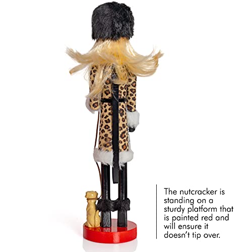 Ornativity Christmas Nutcracker Wooden Glitter Shopper Dog Mom Decor 15" H938