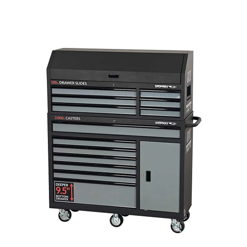 52 in. 13-Drawer + 1 Door Tool Chest and Rolling Cabinet Combo