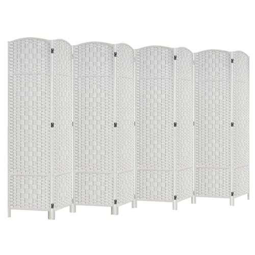 Rose Home Fashion 6 ft Tall Room Divider 4 Panel Folding Privacy Screen, Dark Coffee C8634