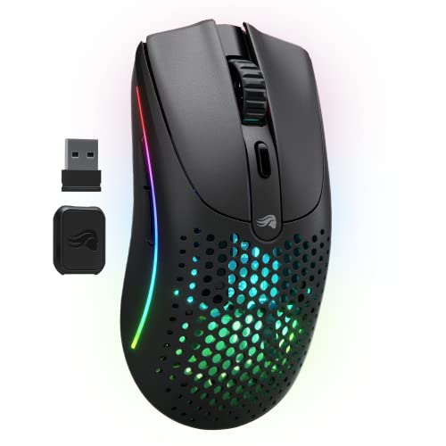 Glorious Gaming Model D 2 Wireless Ergonomic Mouse, 66g, White V612