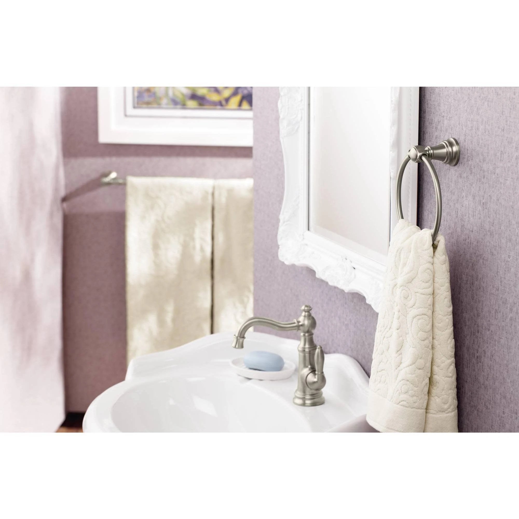 Moen S42107 Weymouth Single Handle Bathroom Faucet Matte Black Q6127