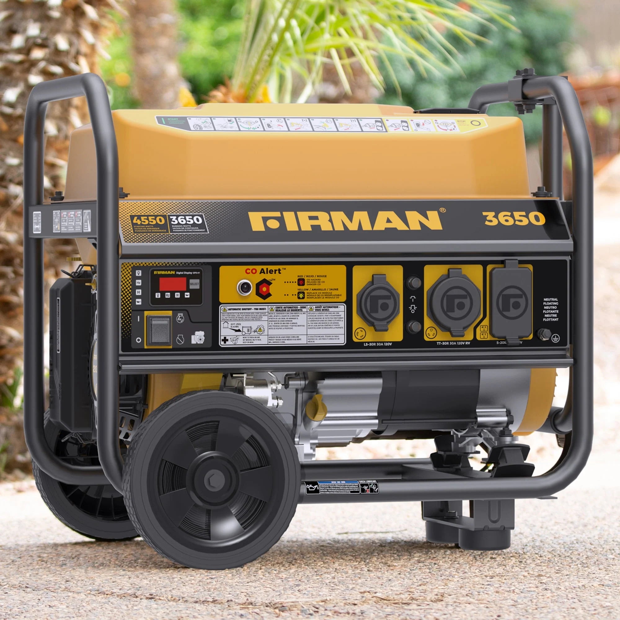 FIRMAN P03613 4550/3650 Watt Gas Portable Generator with CO Shutoff E636568
